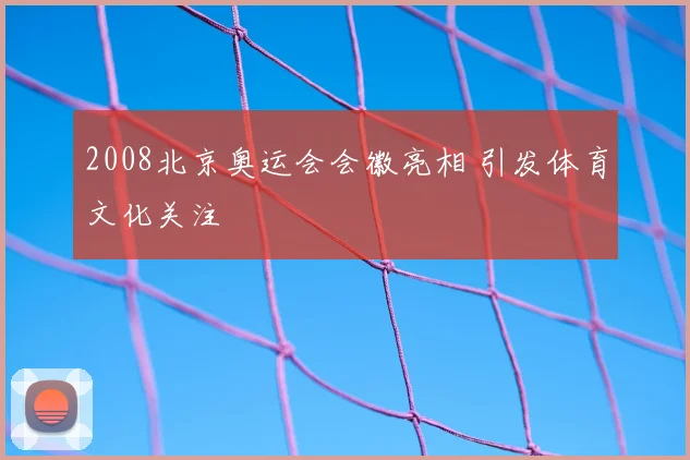 2008北京奥运会会徽亮相 引发体育文化关注